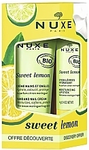 Zestaw - Nuxe Sweet Lemon (hand/nail/cr/50ml + lip/balm/30ml) — Zdjęcie N1