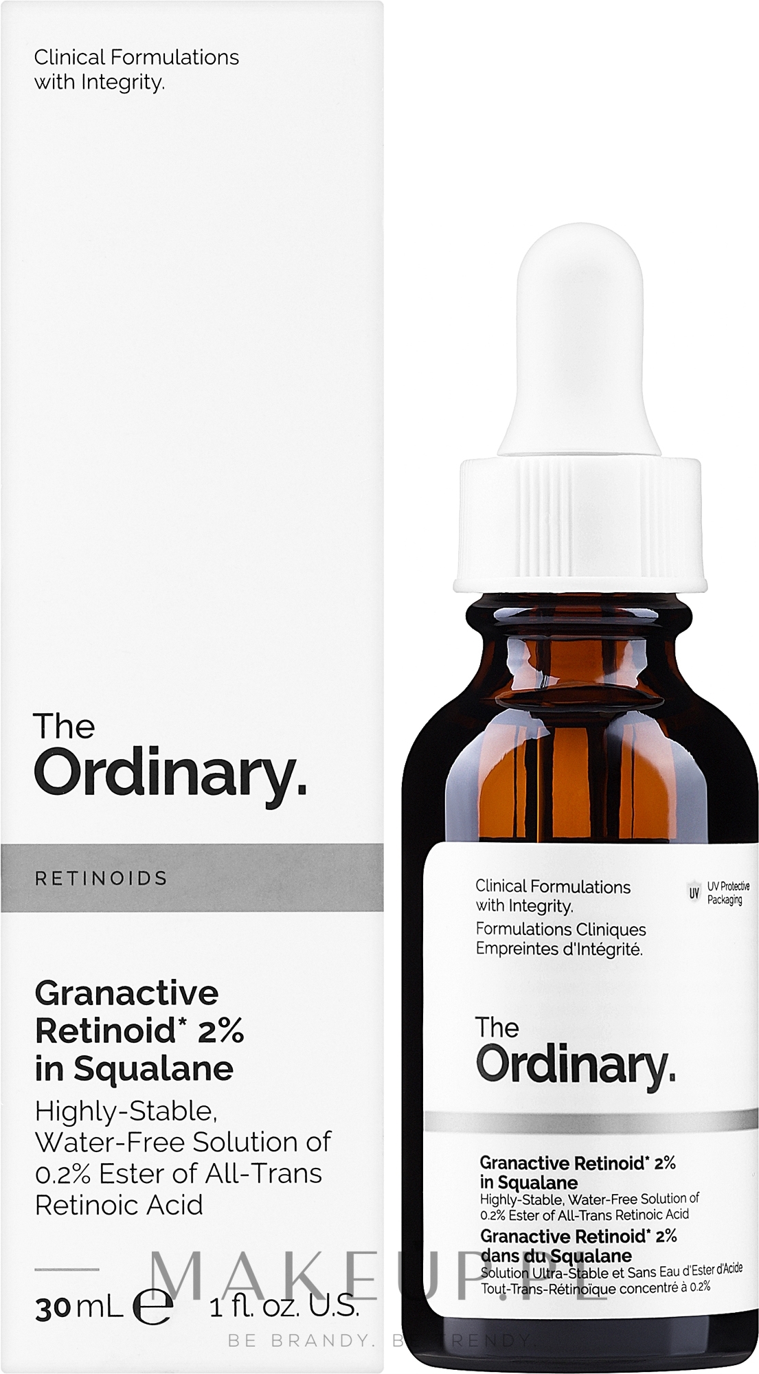 Przeciwstarzeniowe serum do twarzy z 2% retinoidem w skwalanie - The Ordinary Granactive Retinoid 2% in Squalane — Zdjęcie 30 ml