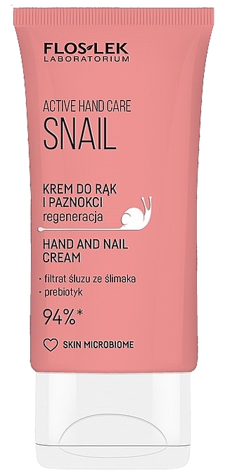 Krem do rąk i paznokci - Floslek Active Hand Care Snail — Zdjęcie N1