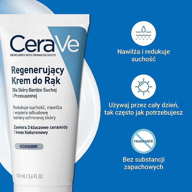 Nawilżający krem do rąk - CeraVe Reparative Hand Cream — Zdjęcie N5