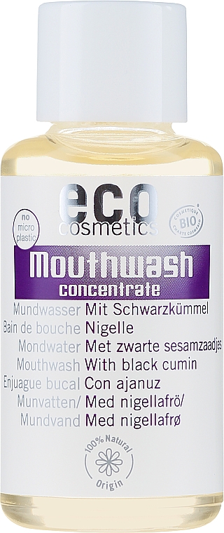 Skoncentrowany płyn do płukania jamy ustnej z czarnuszką - Eco Cosmetics Mouthwash — Zdjęcie N1