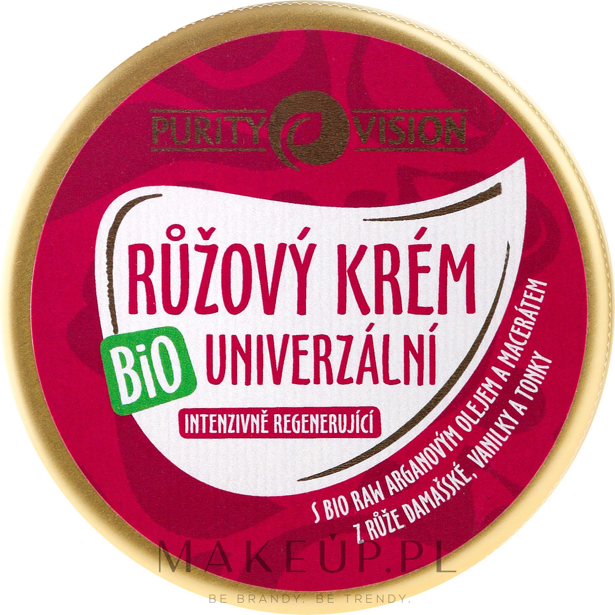 Różowy krem nawilżający o działaniu regenerującym - Purity Vision Rose Cream — Zdjęcie 70 ml