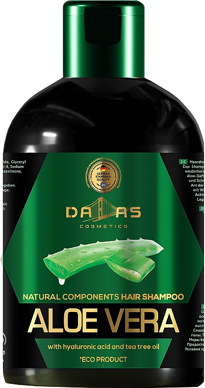 Szampon do włosów z kwasem hialuronowym - Dalas Cosmetics Aloe Vera Hair Shampoo