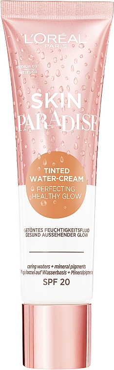 Tonizujący krem nawilżający do twarzy - L'Oreal Paris Skin Paradise Tinted Water-Cream — Zdjęcie N1