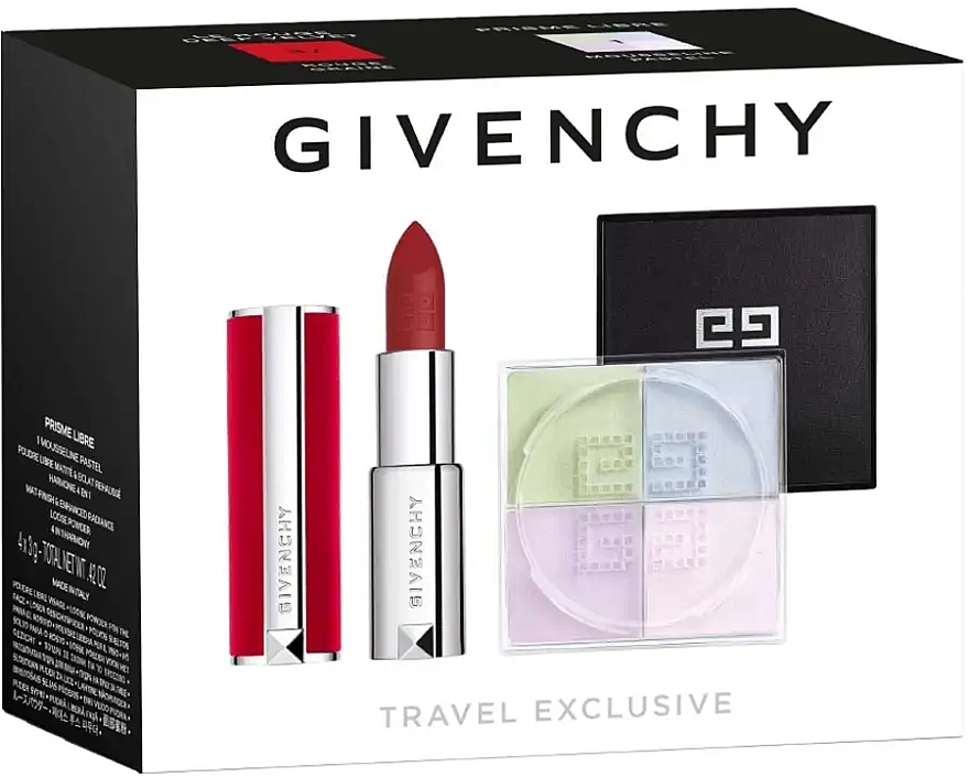 Zestaw - Givenchy Make-Up Set (powder/4x3g + lipstick/3.4g) — Zdjęcie N2