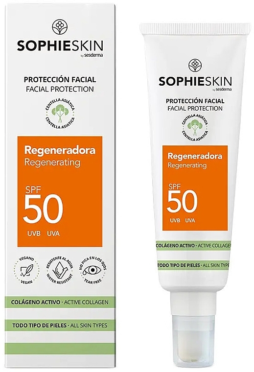 Regenerujący krem przeciwsłoneczny do twarzy - Sophieskin Regenerating Facial Protection SPF50 — Zdjęcie N1