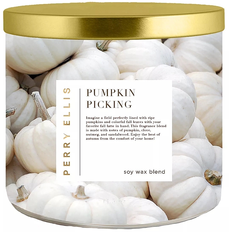 Świeca zapachowa - Perry Ellis Pumpkin Picking Fine Fragrance Candle — Zdjęcie N1