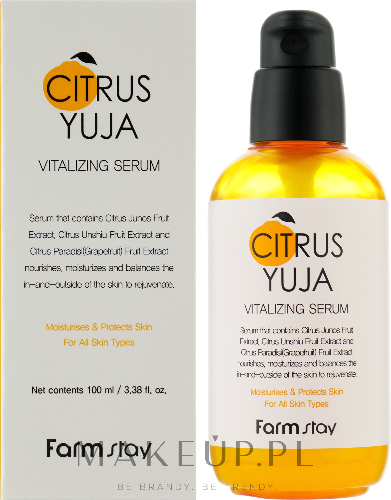 Serum z ekstraktem z yuzu - FarmStay Citrus Yuja Vitalizing Serum — Zdjęcie 100 ml