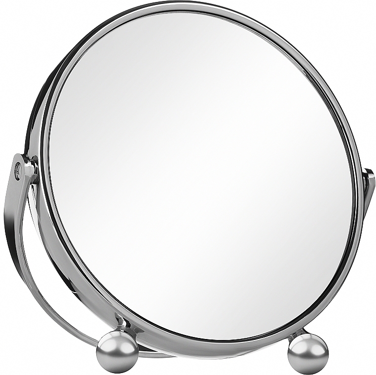 Okrągłe lustro stołowe, chromowane, 13 cm - Acca Kappa Chrome ABS Mirror 1x/5x — Zdjęcie N1