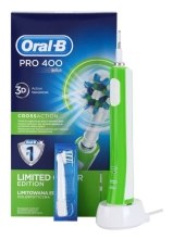 Elektryczna szczoteczka do zębów - Oral-B Pro 400 Cross Action Green — Zdjęcie N1