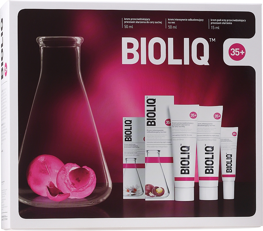Zestaw do pielęgnacji twarzy - Bioliq 35+ Set For Sensitive Skin (day/cr 50 ml + night/cr 50 ml + eye/cr 15 ml)