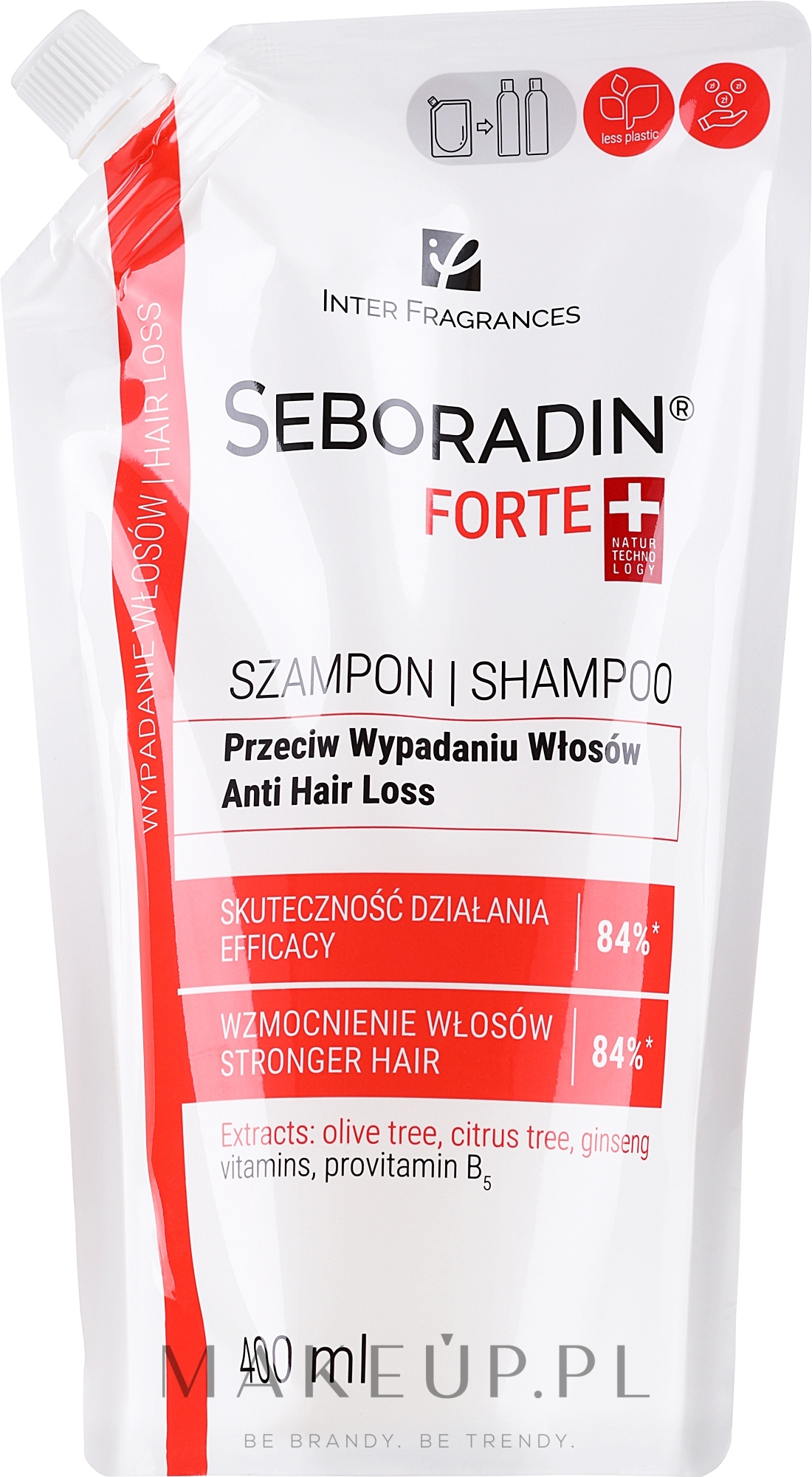 Szampon przeciw wypadaniu włosów - Seboradin Forte Anti Hair Loss Shampoo (uzupełnienie) — Zdjęcie 400 ml