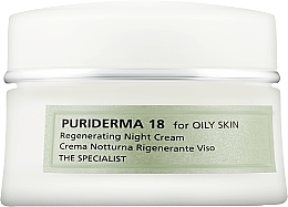 Ultraleczniczy krem z kwasami na noc do cery problematycznej z trądzikiem i nużycą - Beauty Spa The Specialist Puriderma 18 For Oily Skin — Zdjęcie N1