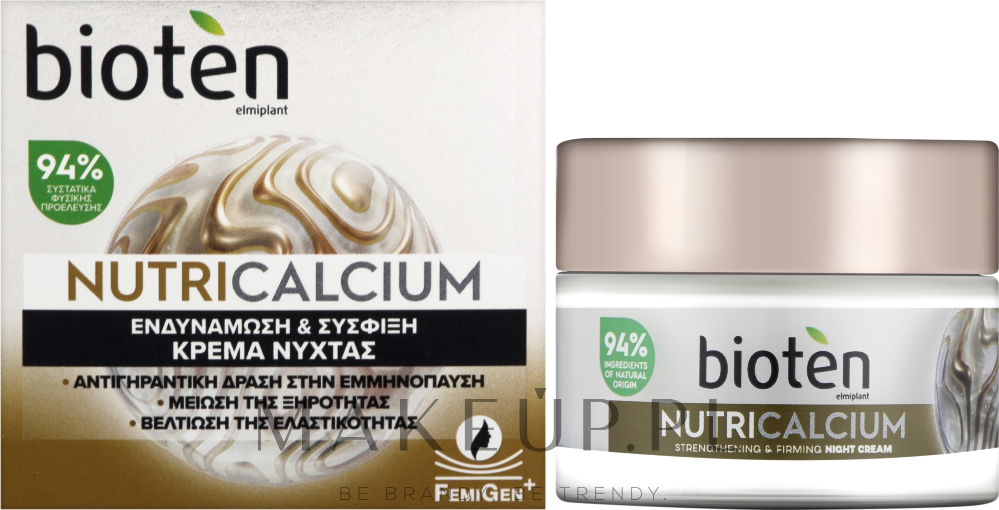 Krem na noc do twarzy - Bioten Nutri Calcium Strengthening & Firming Night Cream — Zdjęcie 50 ml