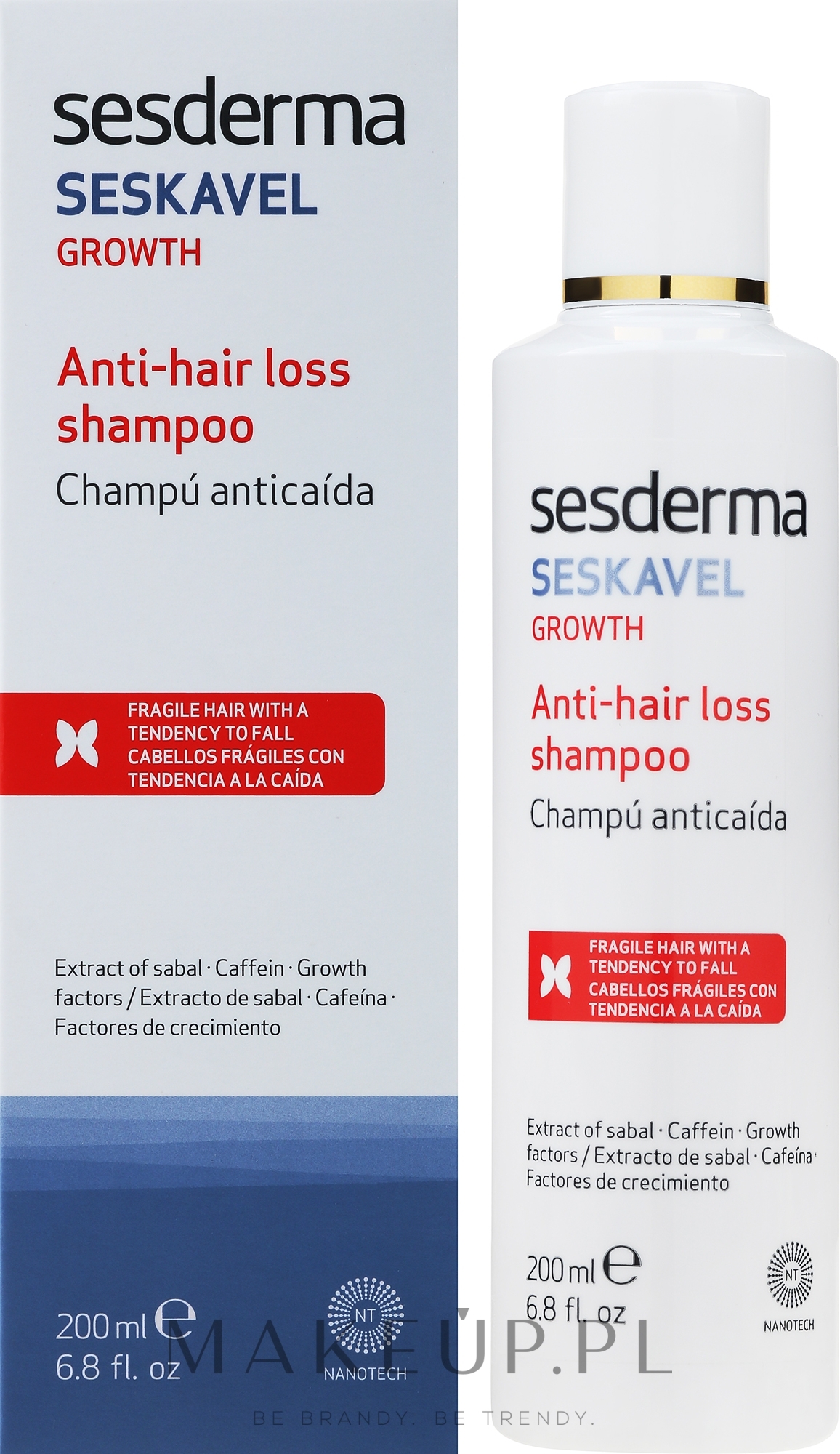 Szampon przeciw wypadaniu włosów - SesDerma Laboratories Seskavel Anti-Hair Loss Shampoo — Zdjęcie 200 ml