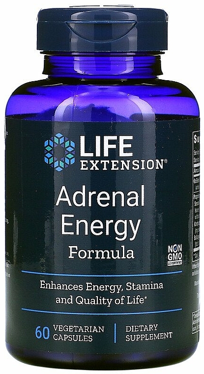 Suplement diety wspomagający pracę nadnerczy - Life Extension Adrenal Energy Formula — Zdjęcie N1