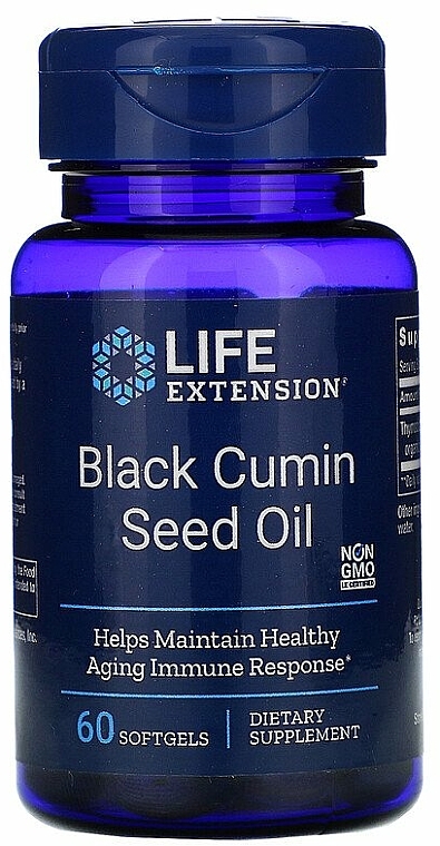 Suplementy diety Olej z nasion czarnuszki - Life Extension Black Cumin Seed Oil  — Zdjęcie N1