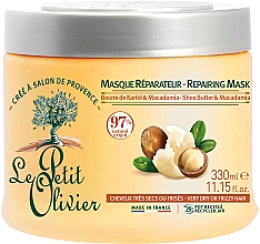 Kup Odżywcza maska ​​do włosów kręconych - Le Petit Olivier Shea Butter And Macadamia oil Regenerating Mask