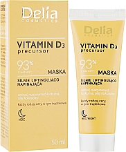 Maska silnie liftingująco-napinająca z witaminą D3 - Delia Vitamin D3 Precursor Night Mask — Zdjęcie N2