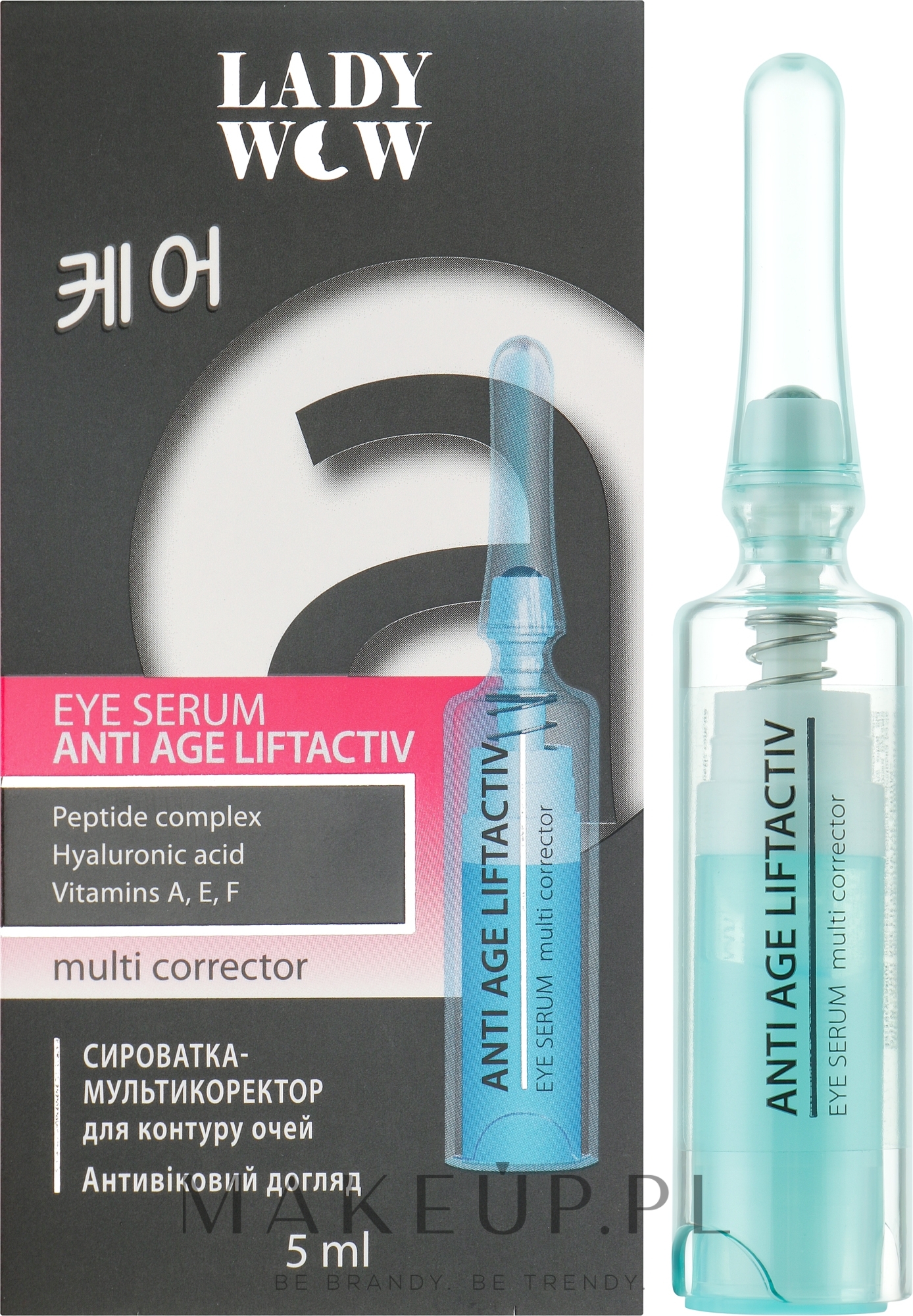 Przeciwstarzeniowe serum liftingujące pod oczy - Lady Wow Anti Age Liftactiv Eye Serum — Zdjęcie 5 ml