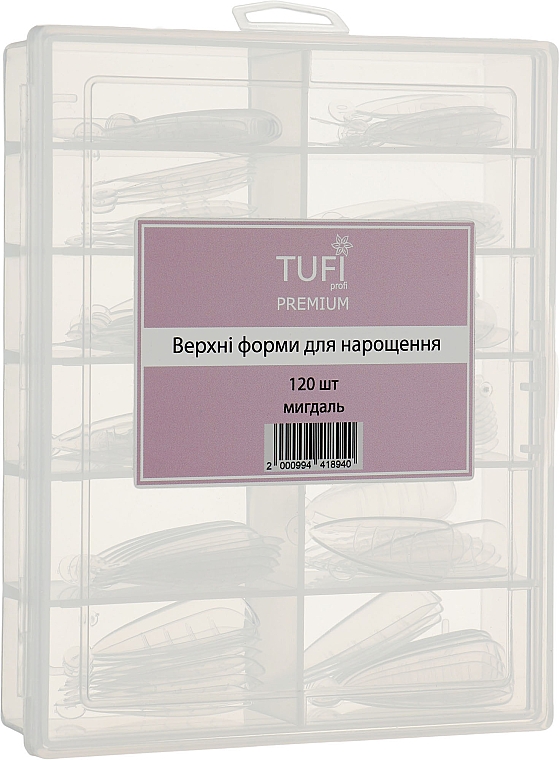 Formy do budowy paznokci Migdał, 120 szt. - Tufi Profi Premium