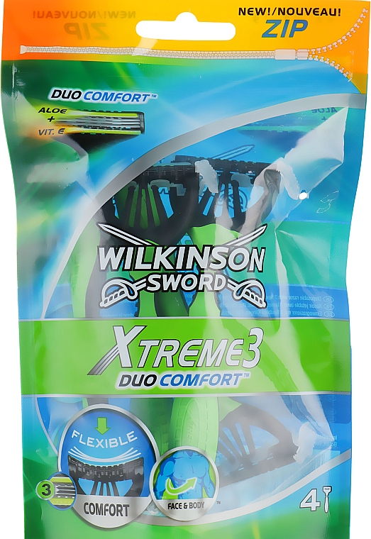 Jednorazowe maszynki do golenia - Wilkinson Sword Xtreme 3 Duo Comfort — Zdjęcie N2