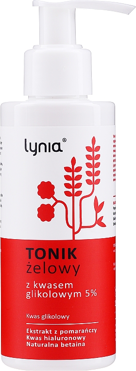 Tonik żelowy z kwasem glikolowym 5% - Lynia  — Zdjęcie N1