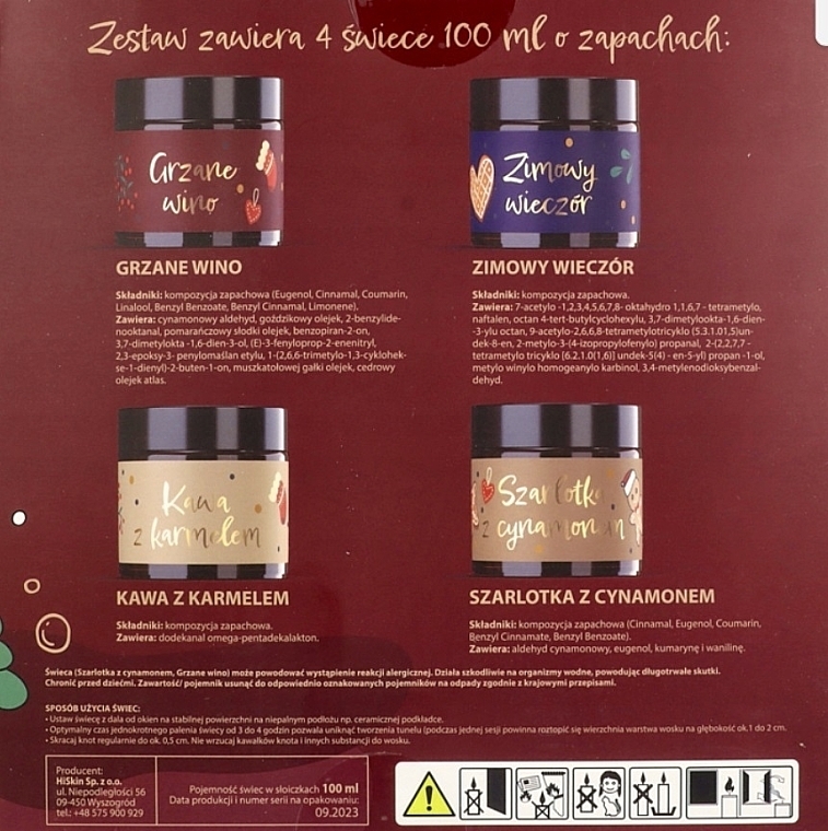 Zestaw - Hiskin Home Set (candle/100ml*4) — Zdjęcie N2