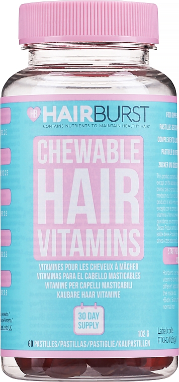 Witaminy w żelkach na porost i wzmocnienie włosów - Hairburst Chewable Hair Vitamins — Zdjęcie N4