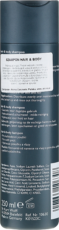 Szampon do włosów i ciała dla mężczyzn - Alcina For Men Hair & Body Shampo — Zdjęcie N2