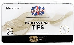 Tipsy, migdał, transparentne, 500 szt - Ronney Professional Tips — Zdjęcie N1