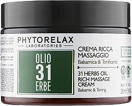 Kup Relaksujący krem do masażu ciała - Phytorelax Laboratories 31 Herbs Rich Massage Cream