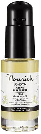 Olejek arganowy do skóry - Nourish London Argan Skin Rescue Oil — Zdjęcie N1