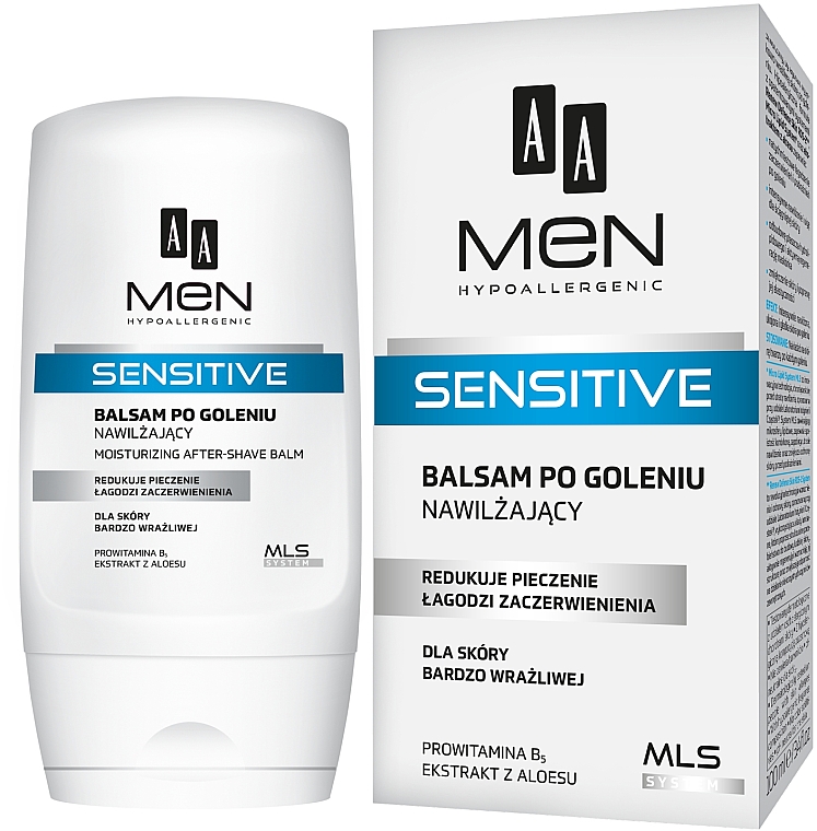 Nawilżający balsam po goleniu do skóry bardzo wrażliwej - AA Men Sensitive — Zdjęcie N1