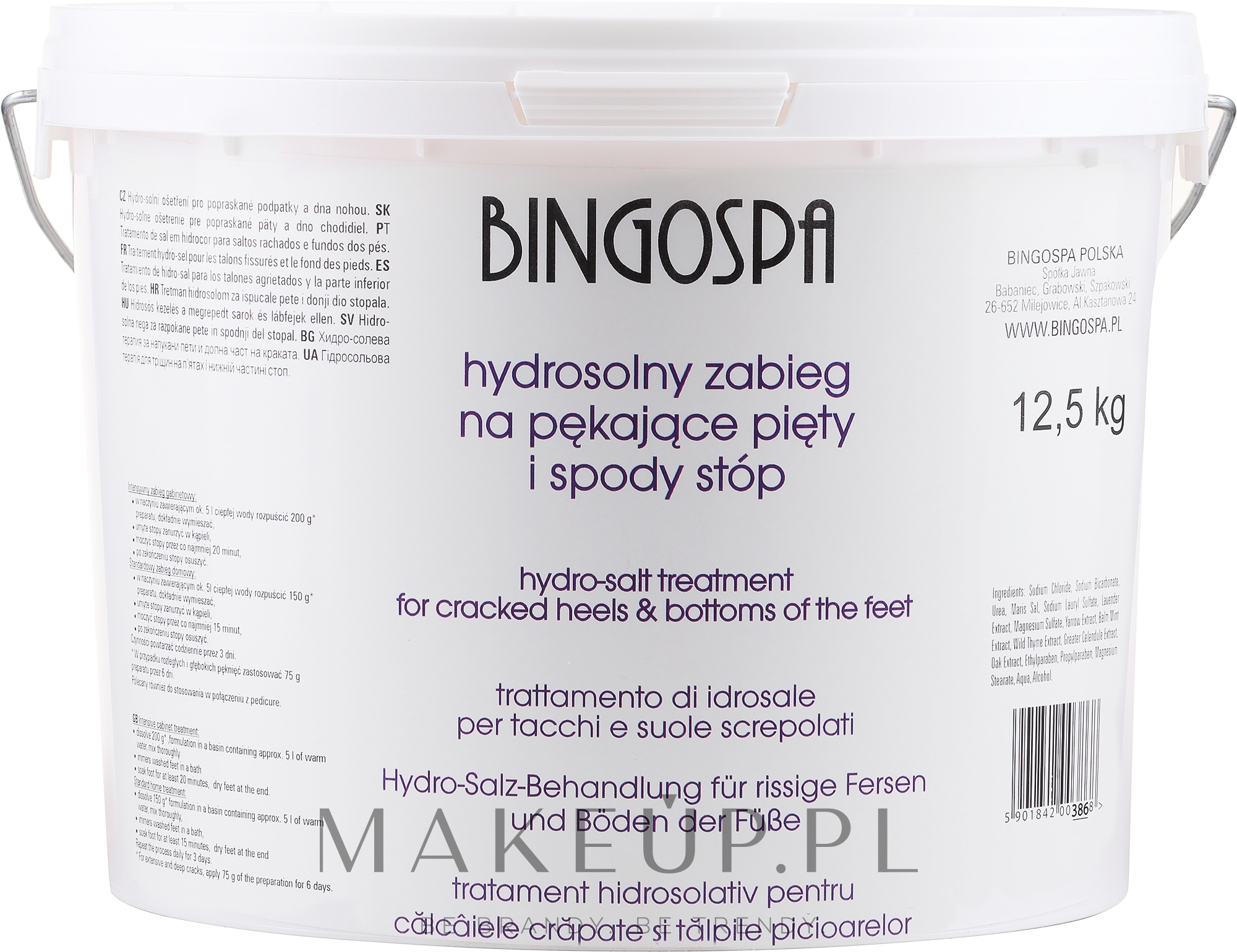 Hydrosolny zabieg na pękające pięty i spody stóp - BingoSpa Salt Treatment — Zdjęcie 12.5 kg