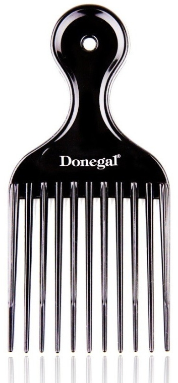 Grzebień do włosów 15.4 cm, czarny - Donegal Afro Hair Comb
