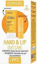 Zestaw - Floslek Hand & Lip Duo Care Vitamin C (h/cr/50ml + lip/balm/4g) — Zdjęcie N1