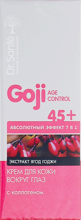 Krem do skóry wokół oczu z kolagenem 45+ Jagody goji - Dr Sante Goji Age Control Eye Cream 45+