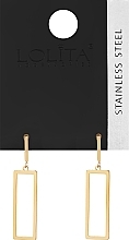 Kolczyki damskie, prostokąty, złote - Lolita Accessories — Zdjęcie N1