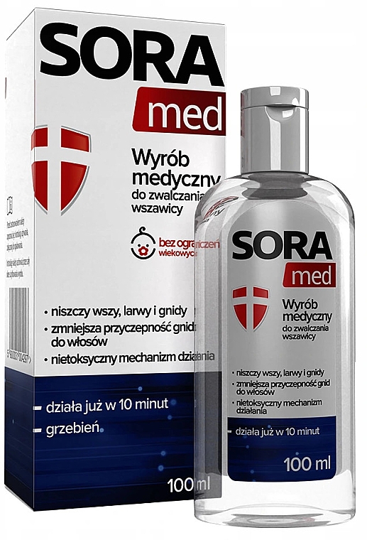 Wyrób medyczny do zwalczania wszawicy - Aflofarm Sora Med — Zdjęcie N1