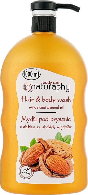 Mydło pod prysznic z olejkiem z migdałów - Naturaphy Hair & Body Wash With Sweet Almond Oil