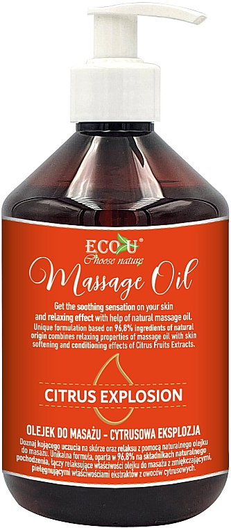 Olejek do masażu Eksplozja cytrusów - Eco U Citrus Explosion Massage Oil