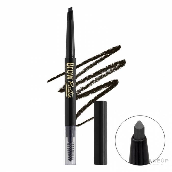 Kredka do brwi - L.A. Girl Brow Bestie Triangular Auto Pencil — Zdjęcie Black Brown