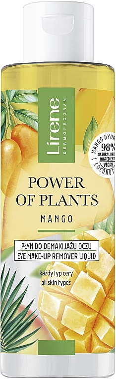 Dwufazowy płyn do demakijażu Mango - Lirene Power Of Plants Mango Eye Make-Up Remover Liquid  — Zdjęcie N1
