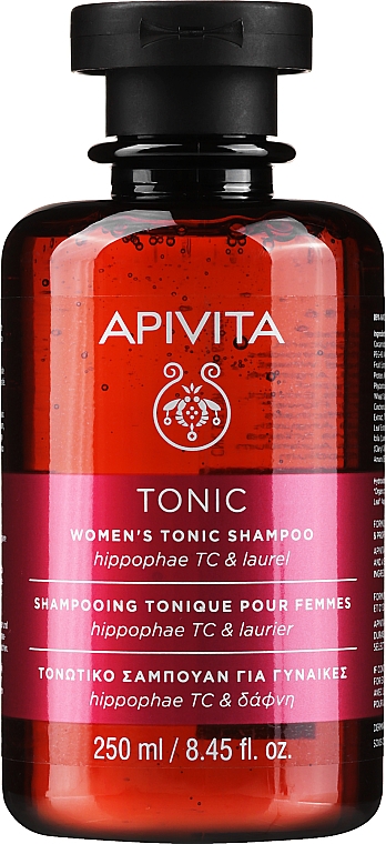 Tonizujący szampon do włosów dla kobiet Rokitnik i wawrzyn - Apivita Women’s Tonic Shampoo Hippophae TC & Laurel — Zdjęcie N1