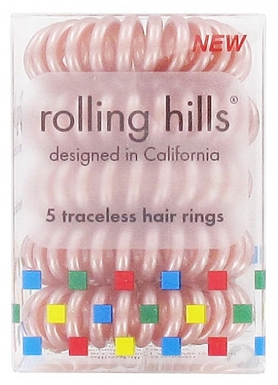 Gumki do włosów, brązowe, 5 szt. - Rolling Hills 5 Traceless Hair Rings Bronze — Zdjęcie N1