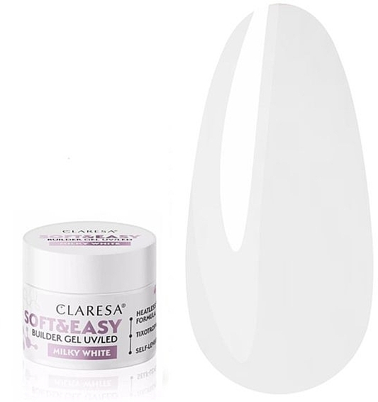 Żel do paznokci - Claresa Oft & Easy Bulder Gel Milky White — Zdjęcie N1