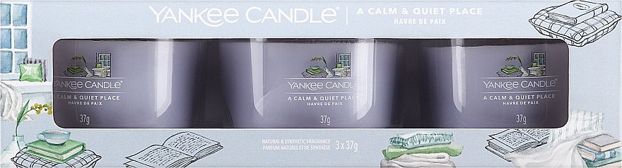 Zestaw świec zapachowych Ciche i spokojne miejsce - Yankee Candle A Calm & Quiet Place (candle/3x37g) — Zdjęcie N1
