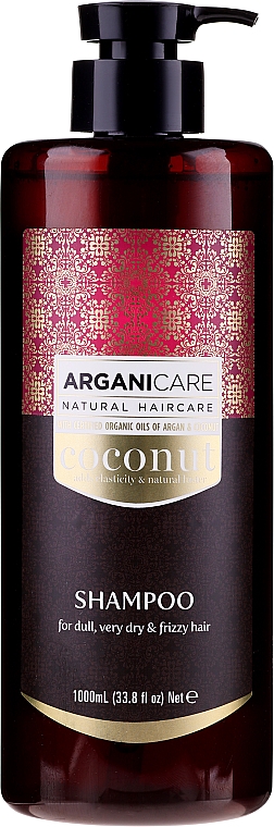 Szampon do matowych, suchych i puszących się włosów z olejem kokosowym - Arganicare Coconut Shampoo For Dull, Very Dry & Frizzy Hair — Zdjęcie N3