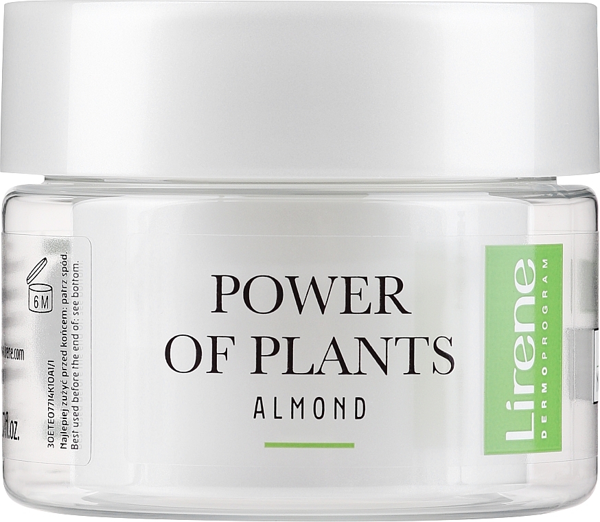 Odżywczy krem do twarzy - Lirene Power Of Plants Migdal Nourishing Cream — Zdjęcie N1